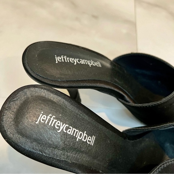 Jeffrey Campbell 90’s mule pointed toe heel satin black size 9.5 - Picture 7 of 12